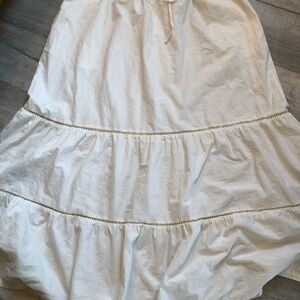 Ava & Viv Cream Tiered Maxi Skirt NWOT